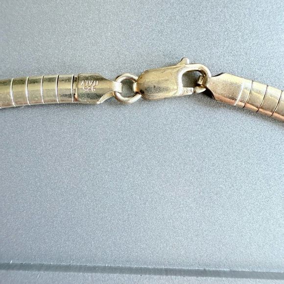 Smoky Quartz Enhancer Seashell Pendant Sterling Silver Omega Collar Neck… - Picture 4 of 8